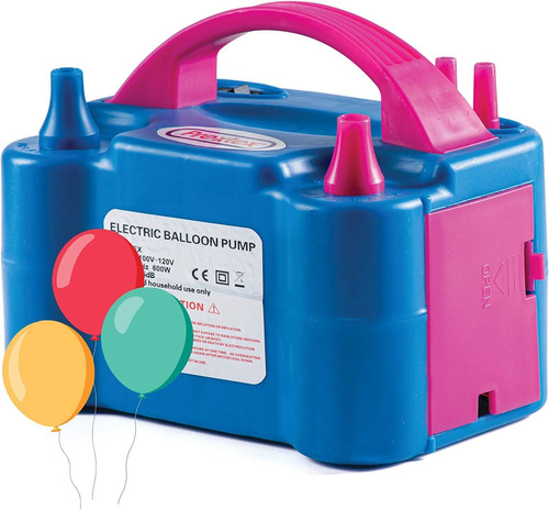 Inflador De Globos Eléctrico Prextex, Azul, Portátil, 110v