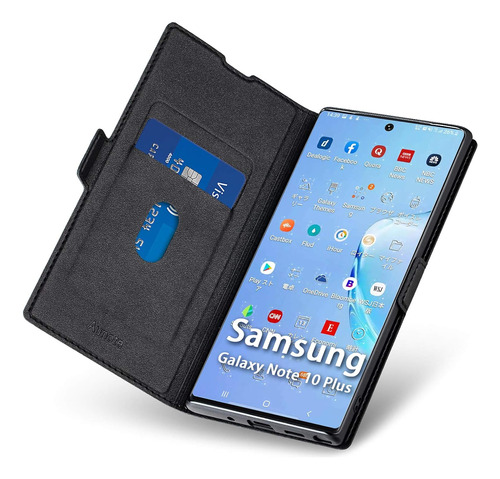 Funda Negra Para Galaxy Note 10 Plus