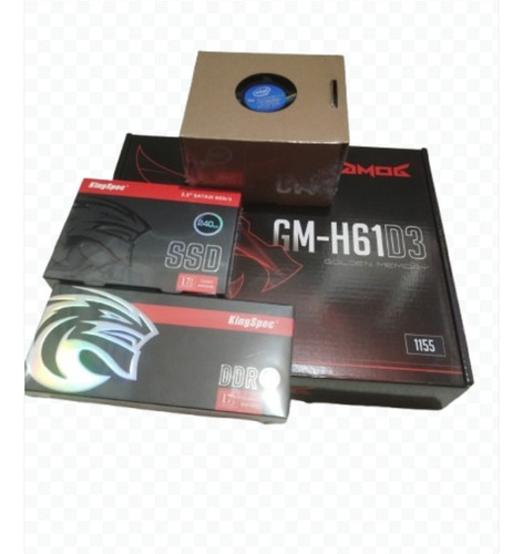 Kit Placa Mãe Intel 1155, I3-3240, Ssd 240gb, Ram 8gb Ddr3 Preto