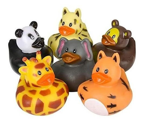 Rhode Island Novelty 2 Zoo Animal Rubber Duckies