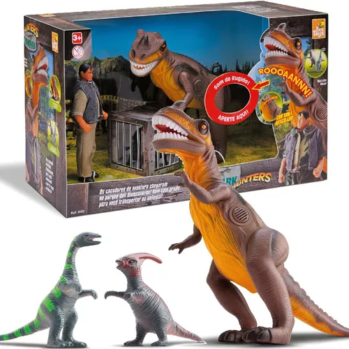 Brinquedo Dinossauro Dinopark Hunters T-Rex - Bee Toys - SETOR STORE