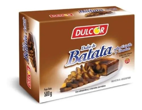 Dulce De Batata Dulcor Sin Gluten Estuche 12 X 500 Gr Envío