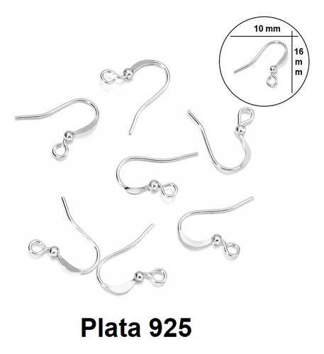 Imagen 2 de 4 de Pack 20 Ganchos Para Aros De Plata 925 #2 | Neko Rings