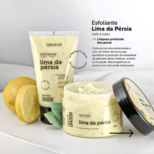Esfoliante Corpo Rosto Lima Pérsia Vitamina C Labotrat 300g
