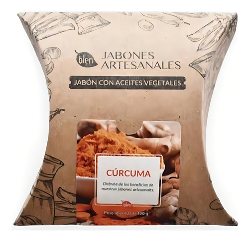 Jabon Artesanal C/ Cúrcuma Piel Seca E Irritada Cicatrizante