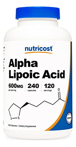 Ácido Alfa Lipoico De Nutricost 600 Mg Por Porción, 240 Cáps