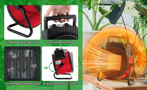 Calefactor Eléctrico Genérico Portátil 3 Kw Hogar
