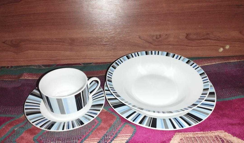 Imagen 2 de 6 de Vajilla 4 Puestos 16 Piezas Hermoso Diseño Loza Ceramica