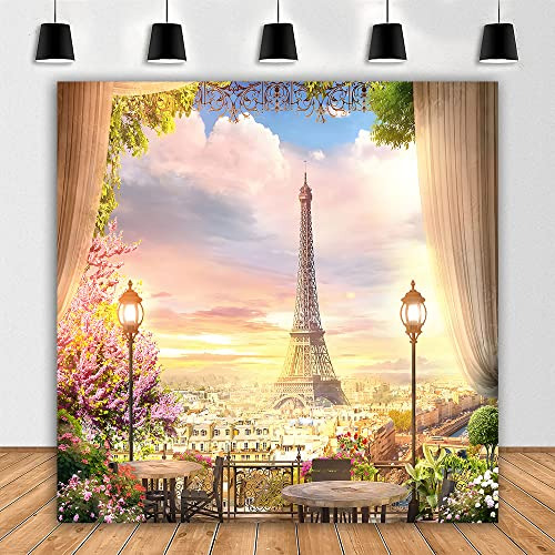 Yieldeer Paris Torre Eiffel Backdrop 5x3ft Poliéster P6fml