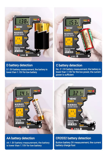 Probador Testeador De Pilas Y Baterias Pantalla Lcd Aa Aaa