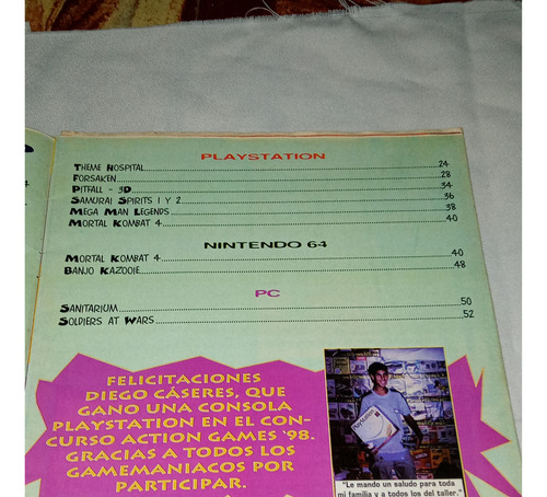 Revista Antigua ** Action Games ** N° 77 Juegos Trucos Ninte (Usado)