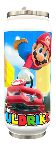 Termo Kart Videojuegos Mario Personalizado Acero Inoxidable