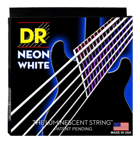 Encordoamento Neon Branca Guitarra Dr Strings 09 Nwe-9 C/