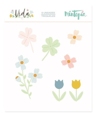 Scrapbooking Set De 6 Troqueles Flores - Vida - Mintopía