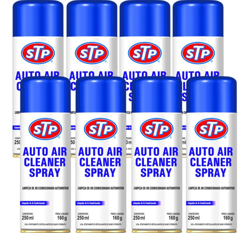 8 Higienizador De Ar Condicionado Auto Air Cleaner Stp Limpa