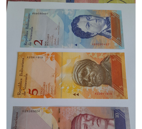 13 Billetes Venezolanos - Bs Fuertes ($10) - Seriales A
