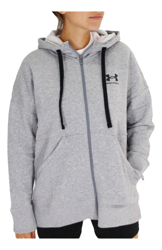 Campera Under Armour Rival Fleece Fz Mujer Gris On Sports