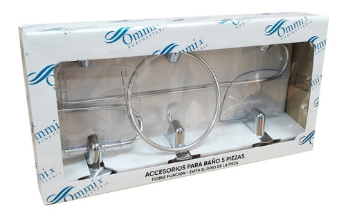 Kit Set De 5 Accesorios Para Baño Ommix