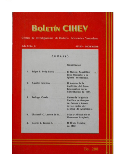 Boletín Cihev Nº 4 Julio Diciembre 1993