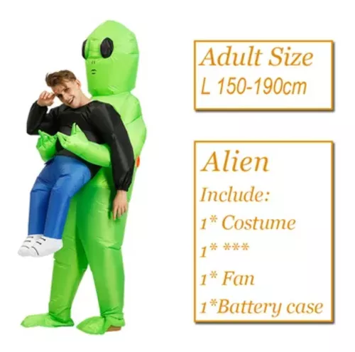 Disfraz Marciano Inflable Alien Et Abducción Adulto 180cm