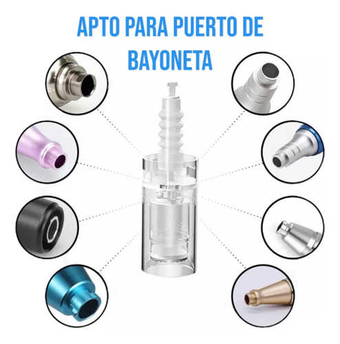 10 Cartuchos Aguja Dermapen Microagujas Dr Pen 42 Needle