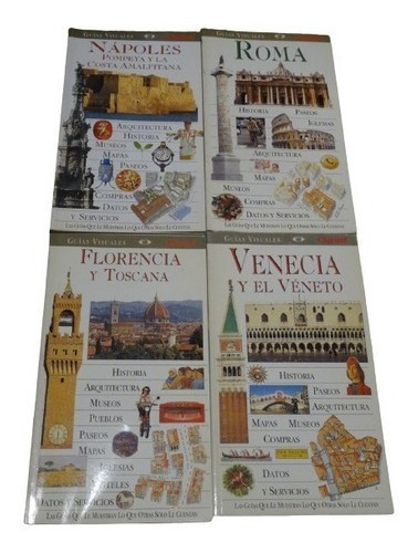 Lote De 4 Guías Visuales: Roma, Nápoles, Florencia, V&-.