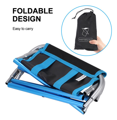 Silla De Pesca Ligera Al Aire Libre Portátil Plegable Para C