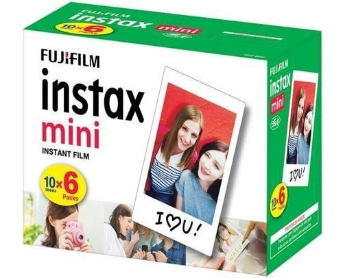 Kit Filme 60 Poses Fotos Instax Mini Fujifilm 54 X 86mm