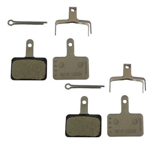 2 Pares Pastilha Freio Shimano Resina B01 Altus Acera Alivio