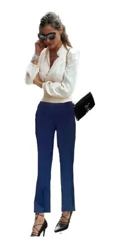Pantalon De Vestir Azul Noche MercadoLibre