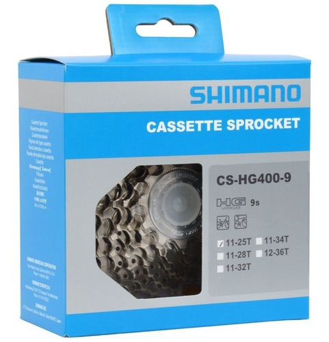 Imagen 3 de 3 de Piñon Shimano Hg400 9v Ruta 11-25
