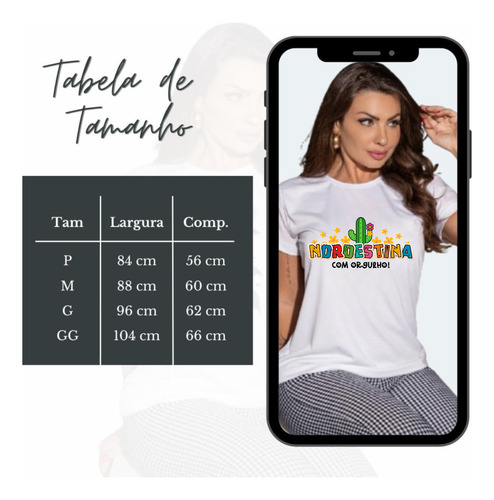 Camiseta Babylook Feminina Nordeste Nordestina Com Orgulho