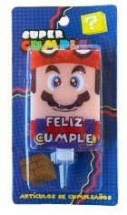 Vela De Cumpleaños Súper Mario Bros