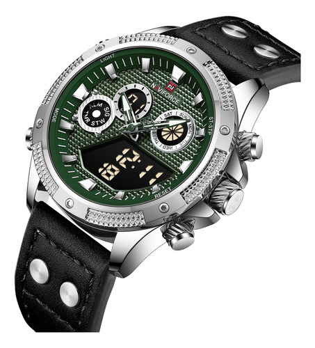Reloj Naviforce Para Hombre Lujosos Dual Analógico Y Digital
