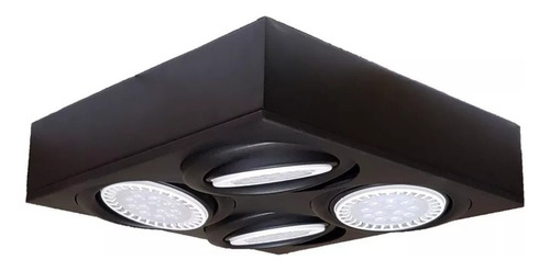 Plafon 4 Luces Led Blanco Direccional Para Ar111 Led Modulos