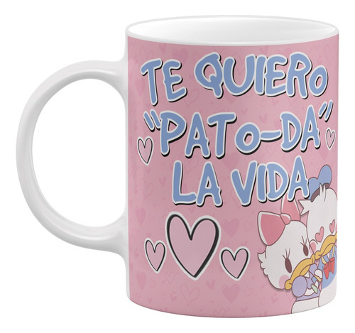 Taza Blanca San Valentín Febrero Amor Amistad Vida Novios 