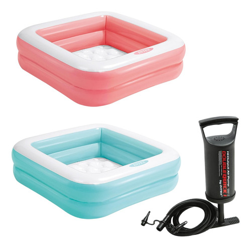 Piscina Soft Fundo Inflável 57l Com Bomba De Ar Double Quick