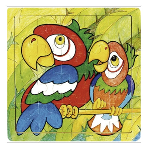 Puzzle Niños Rompecabezas De Madera 20 Piezas Loro