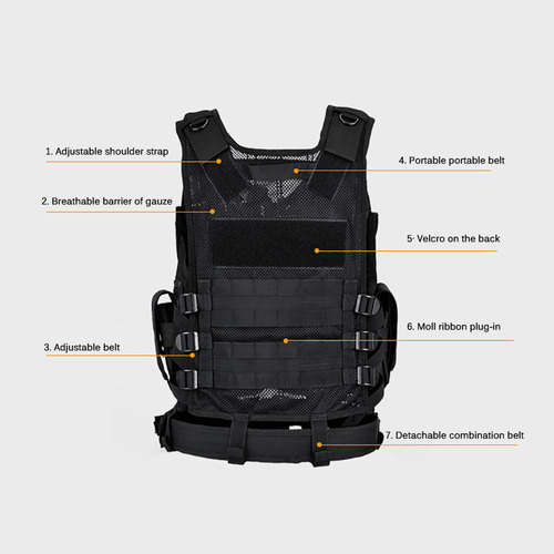 Chaleco Táctico Swat Army Con Múltiples Bolsillos Jungle