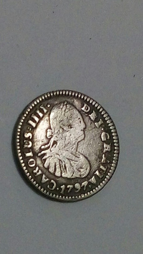 Moneda Plata 1/2 Real Carlos Iiii 1797