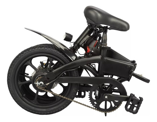 Bicicleta Eletrica Bike Dobravel Bateria Litio 36v 350watts Cor Preto