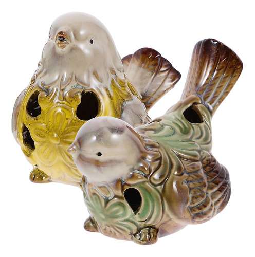 Figuras De Pájaros De Porcelana, Adornos De Pájaros De Cerám