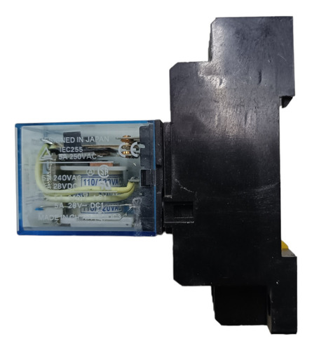 Relevador Encapsulado Omron My3n-j 110vac 11 Pines Con Base