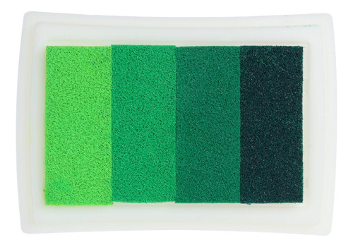 Almohadilla De Tinta De 4 Degradados, Huellas Verde