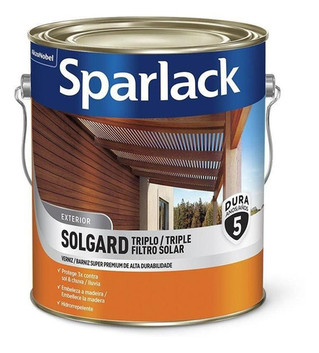 Verniz Solgard Triplo Filtro Solar Ac Natural 3,6l Sparclack