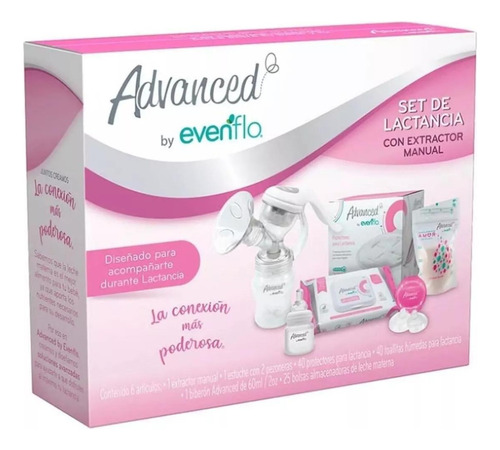 Set De Lactancia Materna Evenflo Con Extractor Manual 6 Pzas
