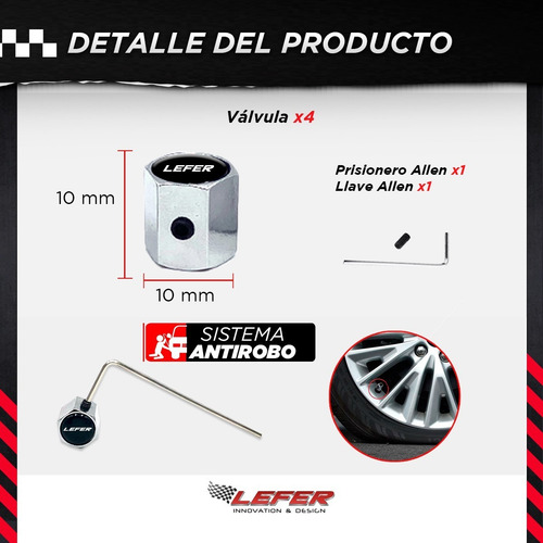 Imagen 3 de 8 de Tapas Cubre Válvula Antirrobo Con Logo Volkswagen X4