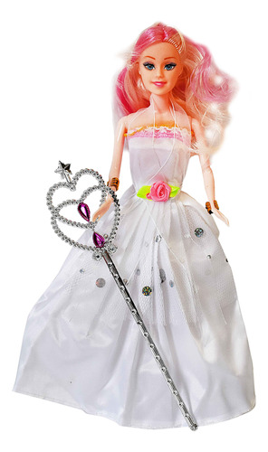 Muñeca Princesa Beauty Girl Con Vestido Varita Mágica 10191