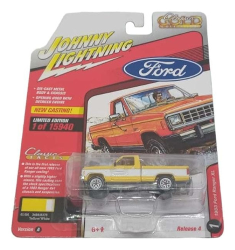 Camioneta Coleccion Ford Ranger Xl ´83 Johnny Lightning Gold