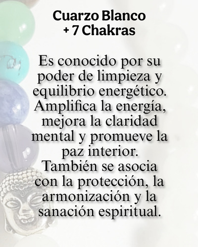 Pulsera Piedra Natural Elastizada Reiki Chakras Cuarzoblanco Blanco 8 Cm 8 Cm